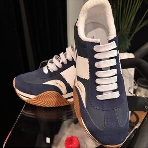 Tom Ford Navy and White Sneakers